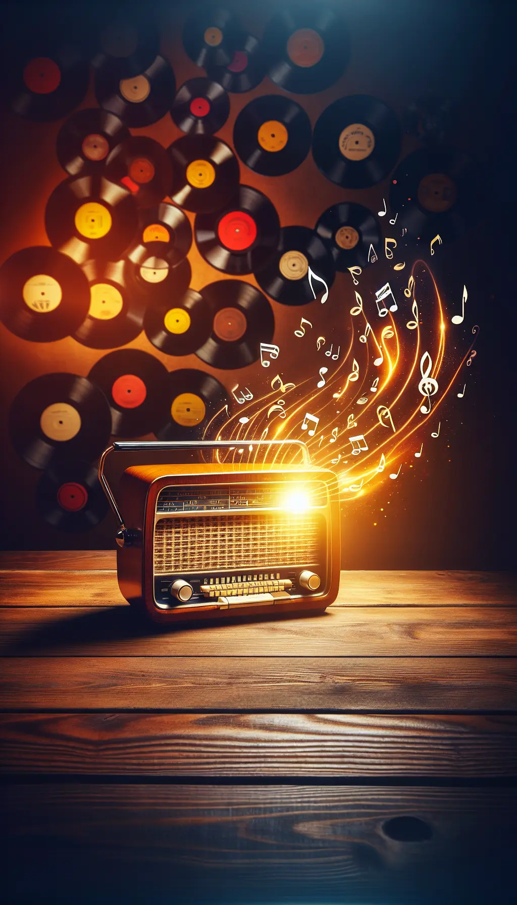 You are an artist for website hosting radio with soul music. Generate a background photo for radio section.